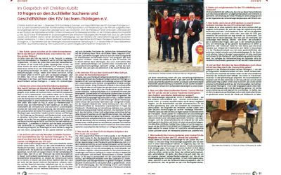 Pferdezucht: Im Gespräch mit Christian Kubitz, neuer Zuchtleiter und Geschäftsführer des Pferdezuchtverbandes Sachsen-Thüringen e.V.